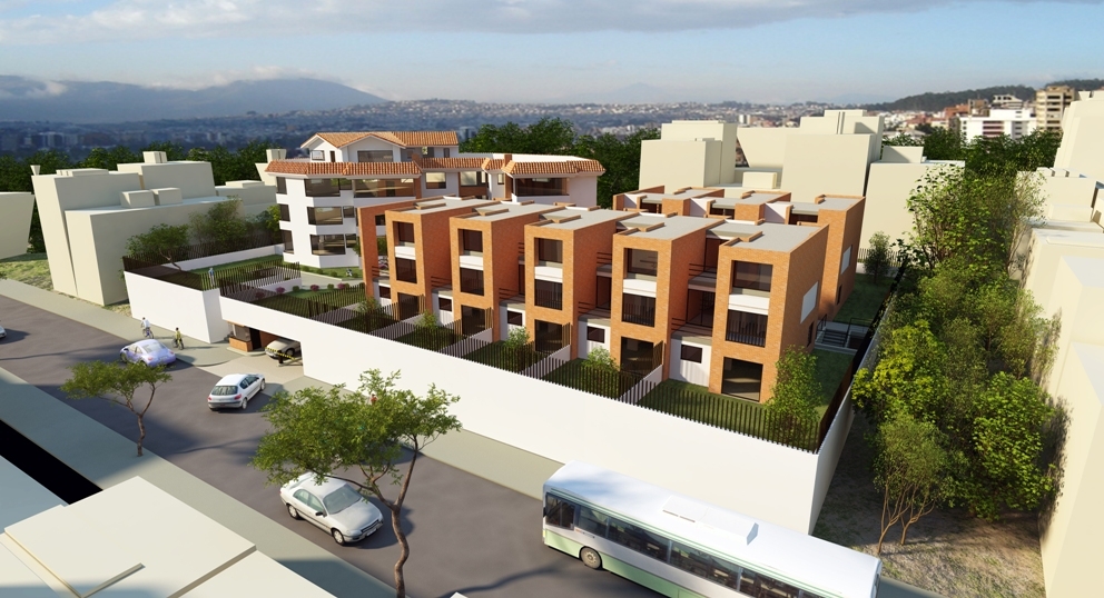 Render de conjunto residencial